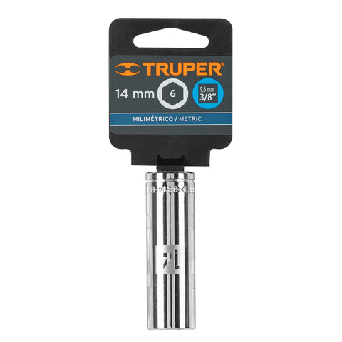 Dado largo de 14 mm, 6 puntas, cuadro 3/8', Truper | D-3814-HM-L | 13774