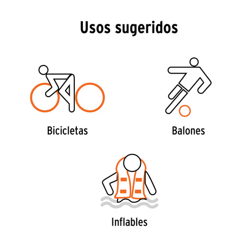 Mini bomba manual para bicicleta, 60 PSI, TRUPER | BOM-MI | 13790