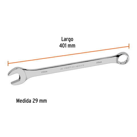 Llave combinada extralarga 29 mm x 401 mm de largo, Expert | LL-2029M | 13815