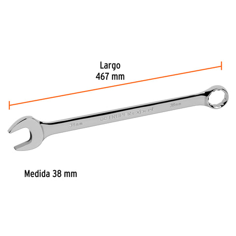 Llave combinada extralarga 38 mm x 467 mm de largo, Expert | LL-2038M | 13821