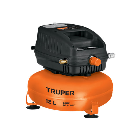Compresor libre de aceite, 12L, 1HP, 127V, TRUPER | COMP-12S | 13824