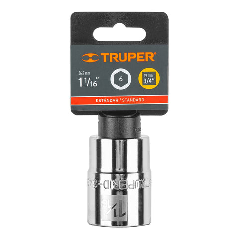 Dado de 1-1/16', 6 puntas, cuadro 3/4', Truper | D-3434-H | 13825