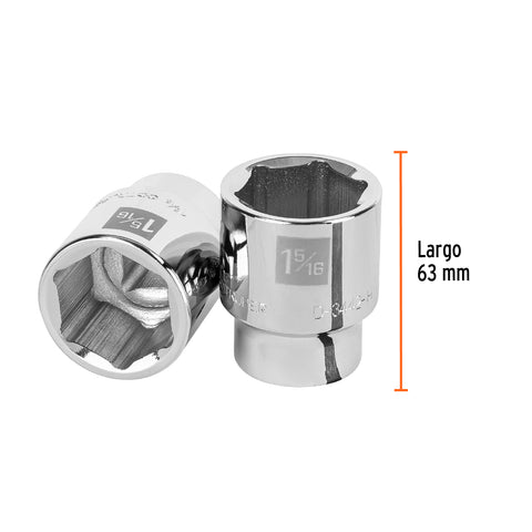 Dado de 1-5/16', 6 puntas, cuadro 3/4', Truper | D-3442-H | 13829