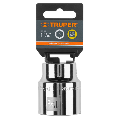 Dado de 1-5/16', 6 puntas, cuadro 3/4', Truper | D-3442-H | 13829