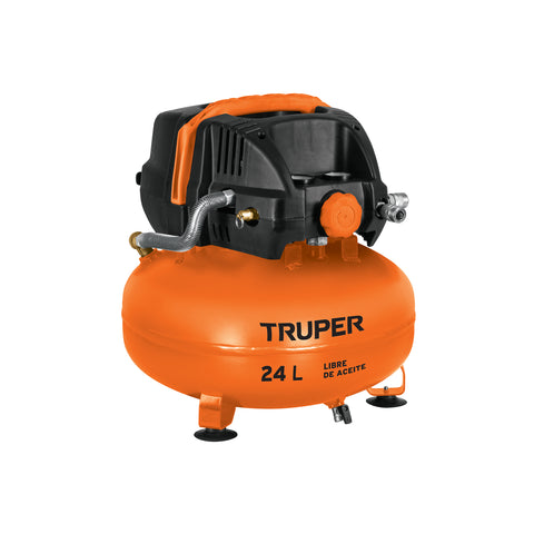 Compresor libre de aceite, 24L, 2-2/3HP, 127V, TRUPER | COMP-24S | 13830