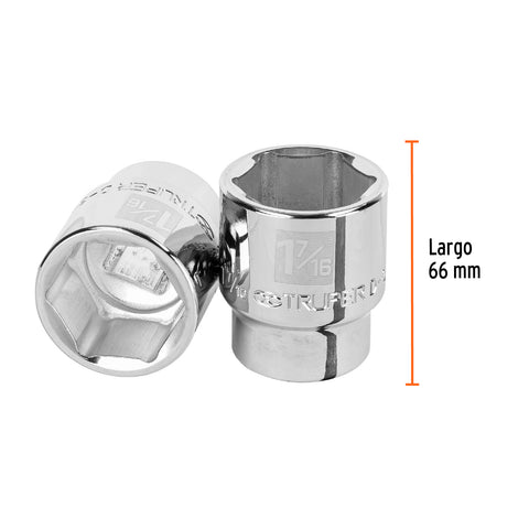 Dado de 1-7/16', 6 puntas, cuadro 3/4', Truper | D-3446-H | 13831
