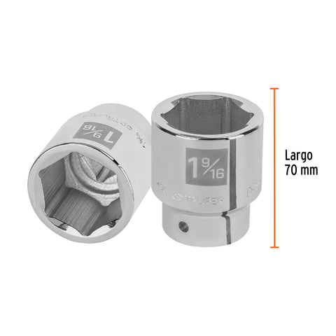 Dado de 1-9/16', 6 puntas, cuadro 3/4', Truper | D-3450-H | 13833