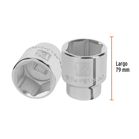 Dado de 1-11/16', 6 puntas, cuadro 3/4', Truper | D-3454-H | 13835