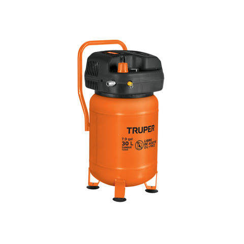 Compresor libre de aceite, 30L, 3HP, vertical, 127V, TRUPER | COMP-30S | 13836