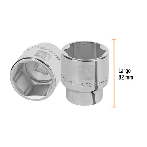 Dado de 1-13/16', 6 puntas, cuadro 3/4', Truper | D-3458-H | 13837