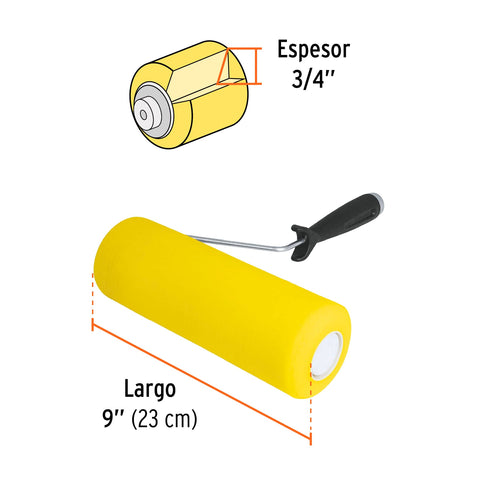 Rodillo para pintar 9'x 3/4' de esponja, superficies rugosas | ROPI-920E | 13842
