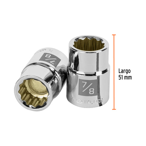 Dado de 7/8', 12 puntas, cuadro 3/4', Truper | D-3428 | 13852