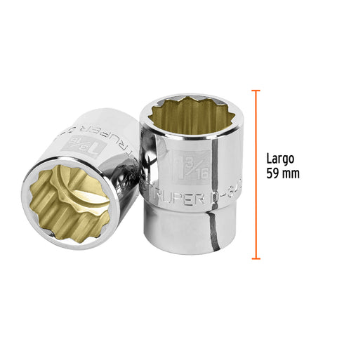 Dado de 1-3/16', 12 puntas, cuadro 3/4', Truper | D-3438 | 13857