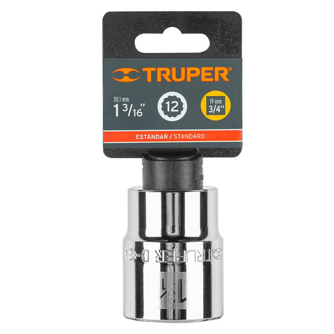 Dado de 1-3/16', 12 puntas, cuadro 3/4', Truper | D-3438 | 13857