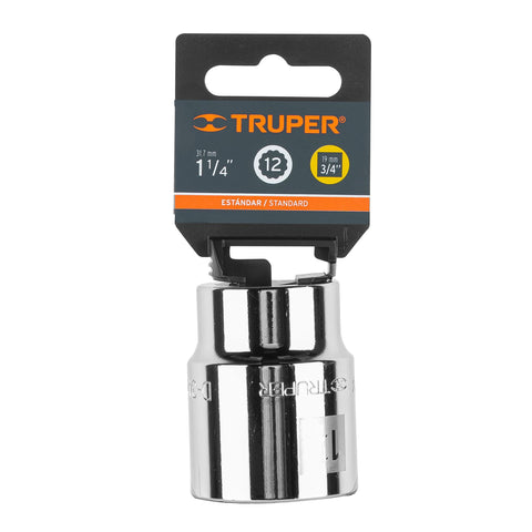 Dado de 1-1/4', 12 puntas, cuadro 3/4', Truper | D-3440 | 13858