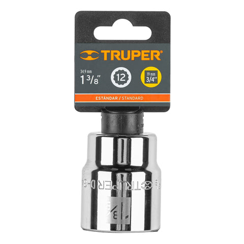 Dado de 1-3/8', 12 puntas, cuadro 3/4', Truper | D-3444 | 13860