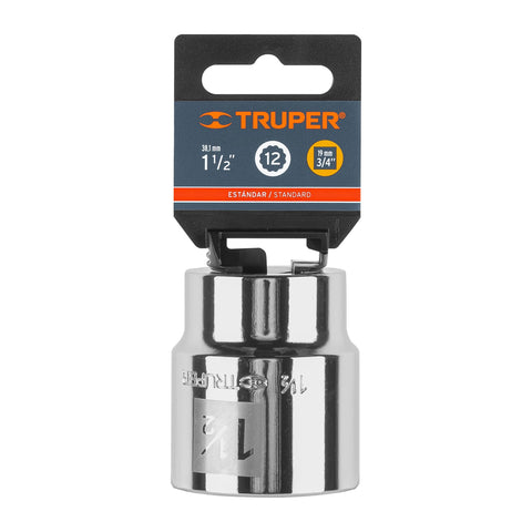 Dado de 1-1/2', 12 puntas, cuadro 3/4', Truper | D-3448 | 13862