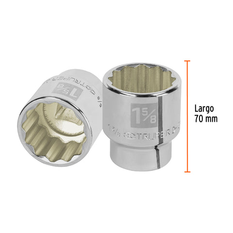 Dado de 1-5/8', 12 puntas, cuadro 3/4', Truper | D-3452 | 13864