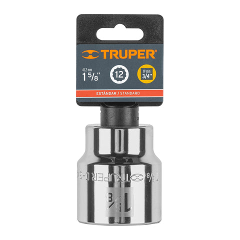 Dado de 1-5/8', 12 puntas, cuadro 3/4', Truper | D-3452 | 13864