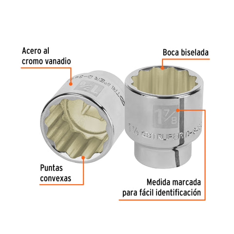 Dado de 1-7/8', 12 puntas, cuadro 3/4', Truper | D-3460 | 13868