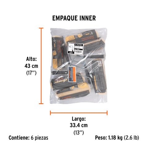 Rodillo para pintar 9' x 3/4' superficies rugosas, TRUPER | ROPI-920 | 13877