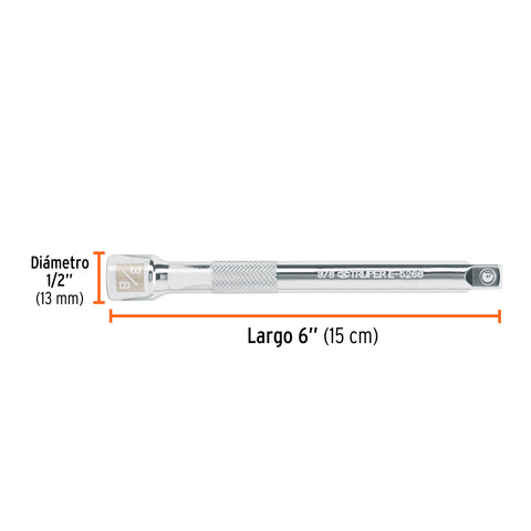 Extensión de 6' para matraca, cuadro 3/8', Truper | E-5266 | 13916