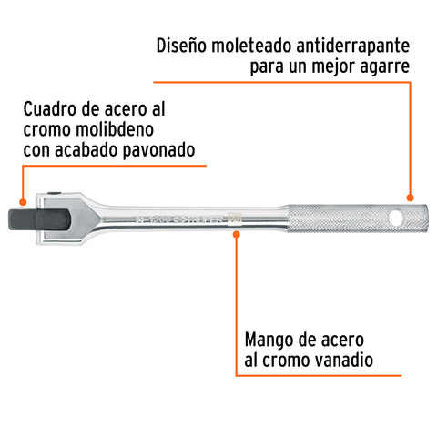 Mango articulado con cuadro de 1/2', largo 10', Truper | M-1266 | 13922