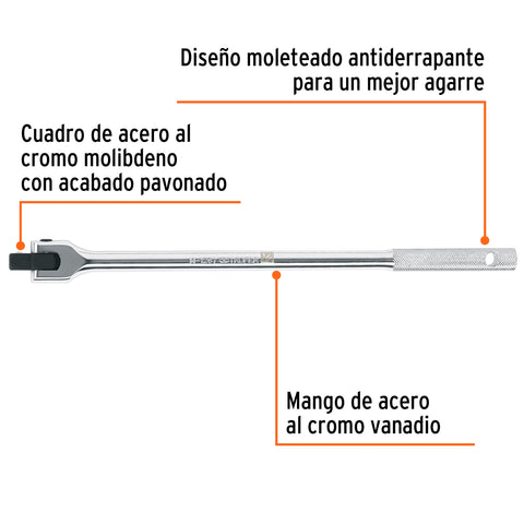 Mango articulado con cuadro de 1/2', largo 15', Truper | M-1267 | 13923
