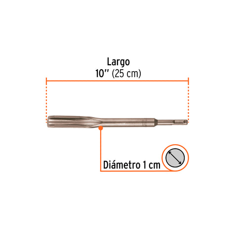 Cincel hueco para acanalado SDS plus 3/4' x 10', Truper | SDS-C4 | 13927