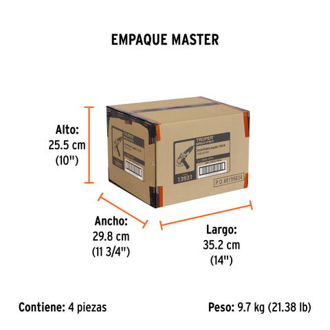 Esmeriladora angular 4-1/2', 750W, TRUPER ERGO PRO | ERGO-4570 | 13931