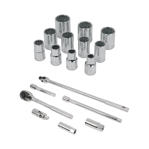 Juego de 18 herramientas cuadro 1/2' mm para mecánico | JD-1/2X19M | 13936