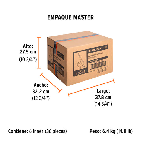 Probador de circuitos de corriente directa 20 cm, c/caimán | PROCO-20X | 13985