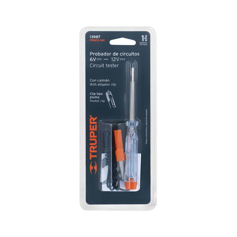 Probador de circuitos de corriente directa 14 cm c/caimán | PROCO-14X | 13987