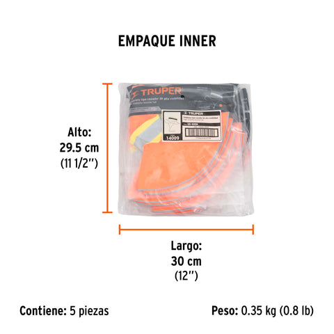 Sombrero naranja alta visibilidad con reflejante, Truper | SR-600N | 14009