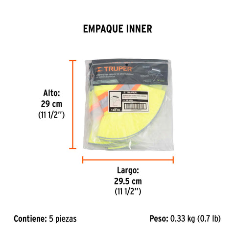 Sombrero verde alta visibilidad con reflejante, Truper | SR-600V | 14010