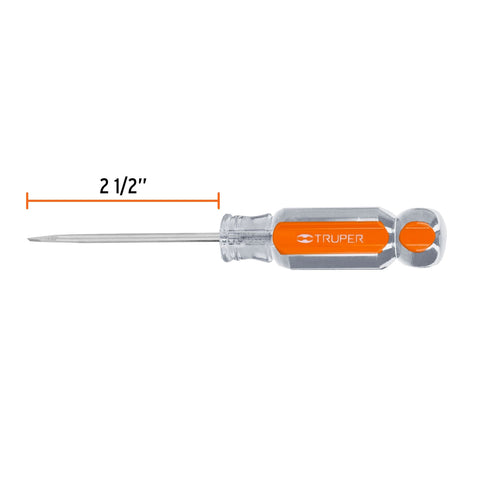 Desarmador cabinet 1/8' x 2-1/2' mango de acetato, Truper | DG-1/8X2-1/2 | 14011