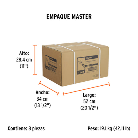 Esmeriladora angular 4-1/2', 700W, TRUPER PRO | ESMA-4-1/2A12 | 14013