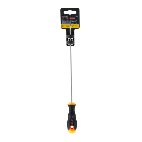 Desarmador cabinet 1/8' x 8' mango Comfort Grip, Truper | DG-1/8X8B | 14027