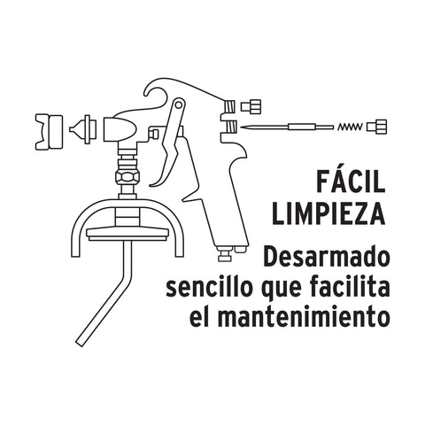 Pistola p/pintar succión HVLP vaso aluminio, 1.4 mm, Expert | PIPI-340X | 14030