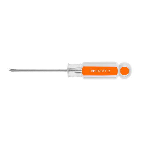 Desarmador de cruz 1/8' x 2-1/2' mango de acetato, Truper | DP-1/8X2-1/2 | 14050