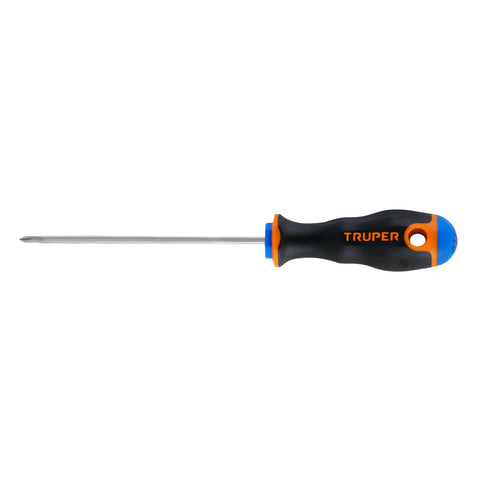 Desarmador de cruz 1/8' x 4' mango Comfort Grip, Truper | DP-1/8X4B | 14055