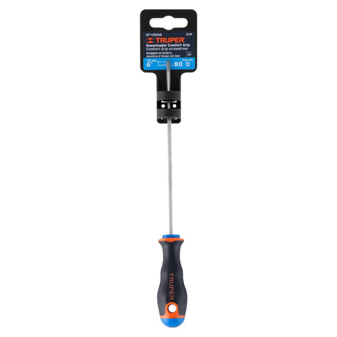 Desarmador de cruz 1/8' x 6' mango Comfort Grip, Truper | DP-1/8X6B | 14058