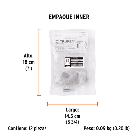Bolsa con 2 carbones de repuesto para ROEL-30N, TRUPER | CB-ROEL-30N | 14093