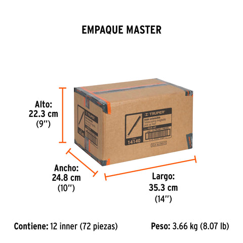 Imán extensible de acero inoxidable, 1.5 kg, Truper | PICK-UP | 14140