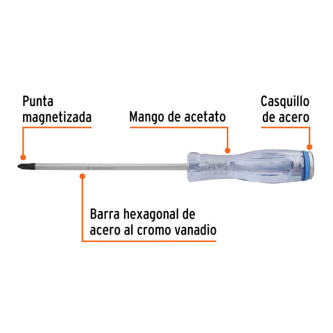 Desarmador de cruz de golpe 1/4' x 6', Truper Expert | GO-1/4X6C | 14149