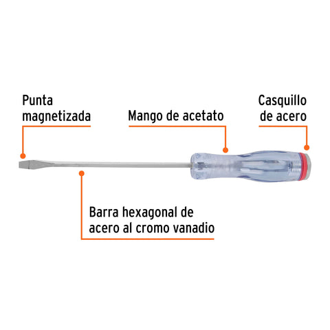 Desarmador plano de golpe 1/4' x 6', Truper Expert | GO-1/4X6P | 14161