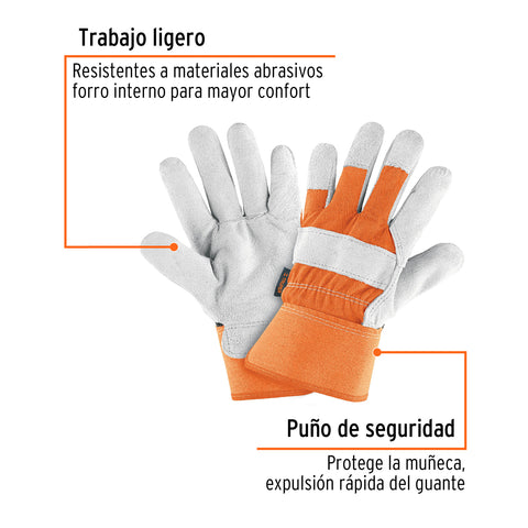Guantes de carnaza y loneta, unitalla, TRUPER | GU-235 | 14245