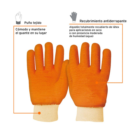 Guantes de algodón recubiertos de latex, unitalla, TRUPER | GU-435 | 14248