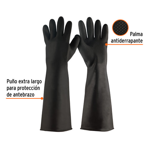 Guantes de látex industriales, M, TRUPER | GU-322 | 14268