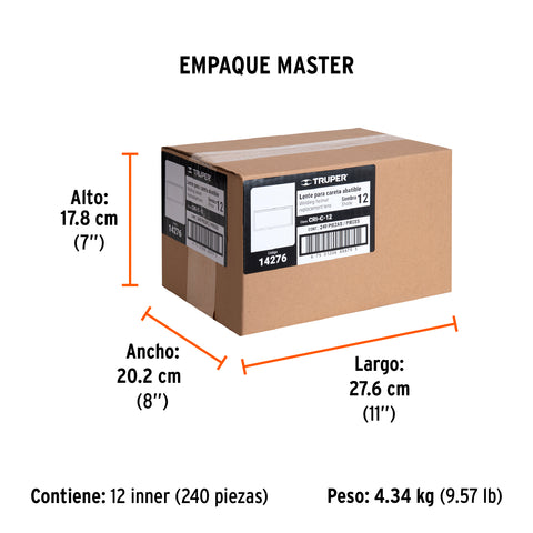 Lente sombra 12 para caretas CASO-3 y CASO-300-P, TRUPER | CRI-C-12 | 14276